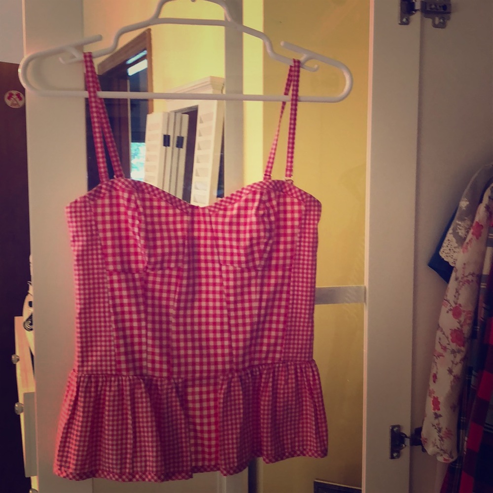 Juicy couture gingham bustier top